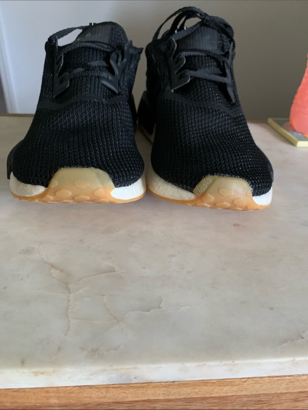 adidas Black Mesh NMD R1 Sneakers with White Midsole - Picture 4 of 5